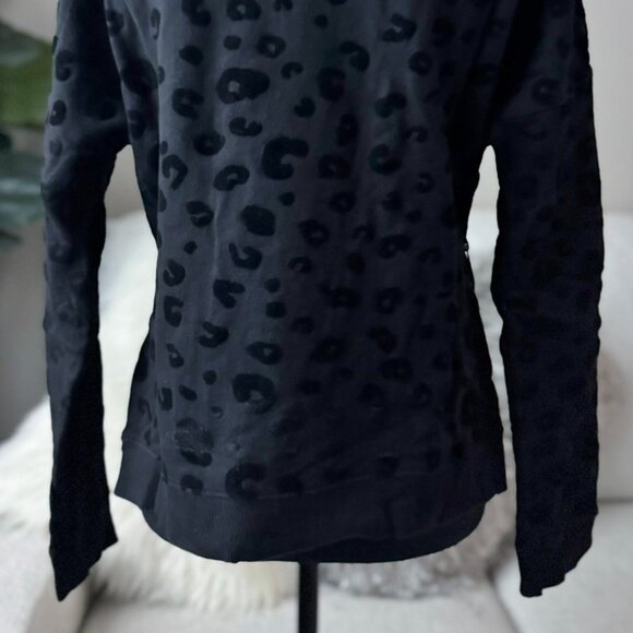 Rails Marlo Black Leopard Long Sleeve Crewneck Zip Pullover Sweatshirt Size XS - Picture 7 of 7